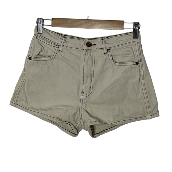 Reformation Jeans Shorts Women's Size 25 High Rise Beige Designer Classic Beach - Picture 1 of 7